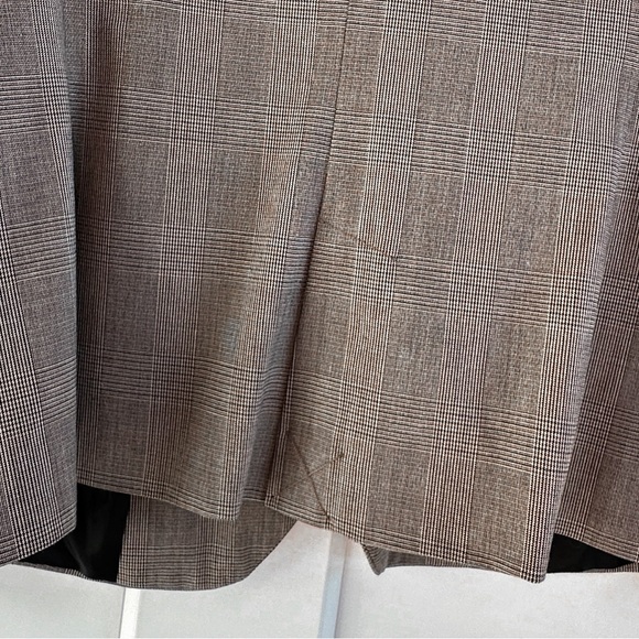 Zara Basic Plaid Brown Blazer Tailored Jacket One Button Size 10 US - Picture 4 of 8